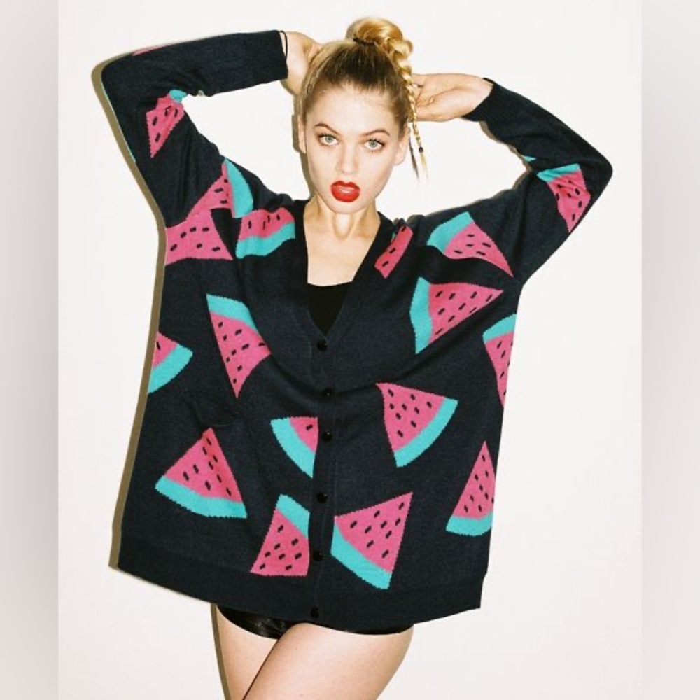 RARE Lazy Oaf Watermelon Cardigan - Size M/L